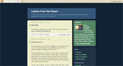 Desktop Screenshot of letters-from-the-desert.blogspot.com