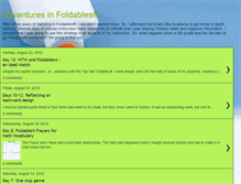 Tablet Screenshot of adventuresinfoldables.blogspot.com