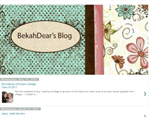 Tablet Screenshot of bekahdear.blogspot.com