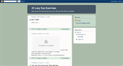 Desktop Screenshot of lazyeyeexercises.blogspot.com