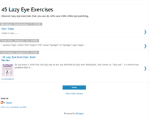 Tablet Screenshot of lazyeyeexercises.blogspot.com