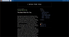 Desktop Screenshot of i-wish-for-you-too.blogspot.com