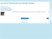 Tablet Screenshot of journalofpostcolonialandgenderstudies.blogspot.com