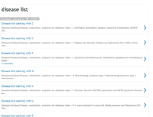 Tablet Screenshot of diseaselist.blogspot.com