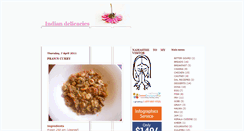 Desktop Screenshot of cookingindiandelicacies.blogspot.com