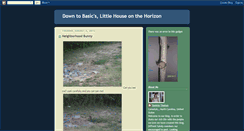 Desktop Screenshot of downtobasiclittlehouseonthehorizon.blogspot.com