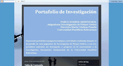 Desktop Screenshot of portafolioinvestigacion2010.blogspot.com