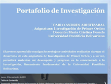 Tablet Screenshot of portafolioinvestigacion2010.blogspot.com