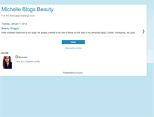 Tablet Screenshot of michelleblogsbeauty.blogspot.com