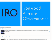 Tablet Screenshot of ironwoodremoteobservatories.blogspot.com