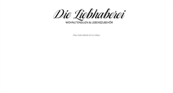 Desktop Screenshot of dieliebhaberei.blogspot.com