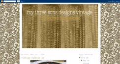 Desktop Screenshot of mythreesonsdesignsvintage.blogspot.com