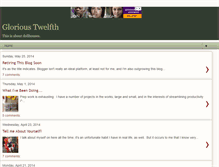 Tablet Screenshot of glorioustwelfth.blogspot.com