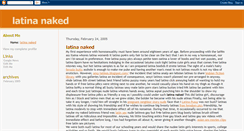 Desktop Screenshot of latina-naked.blogspot.com