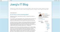 Desktop Screenshot of joergsstorageblog.blogspot.com