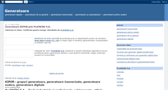 Desktop Screenshot of generatoare-electrice.blogspot.com