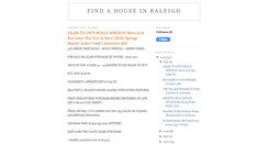 Desktop Screenshot of findahouseinraleigh.blogspot.com