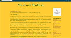 Desktop Screenshot of muslimahsholehah.blogspot.com