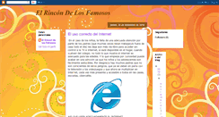 Desktop Screenshot of elrincndelosfamosos.blogspot.com