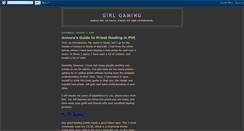 Desktop Screenshot of girlgaming.blogspot.com