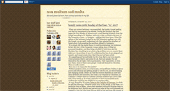 Desktop Screenshot of nonmultum.blogspot.com