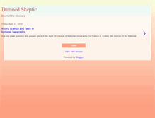 Tablet Screenshot of damnedskeptic.blogspot.com