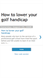 Mobile Screenshot of how-to-lower-your-golf-handicap.blogspot.com