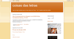 Desktop Screenshot of coisasdasletras.blogspot.com