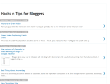 Tablet Screenshot of hacksforbloggers.blogspot.com
