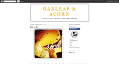 Desktop Screenshot of oakleafandacorn.blogspot.com