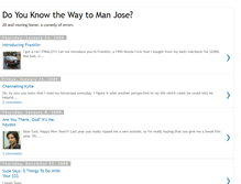 Tablet Screenshot of doyouknowthewaytomanjose.blogspot.com