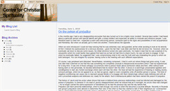 Desktop Screenshot of centreforchristianspirituality.blogspot.com