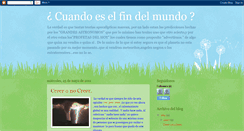 Desktop Screenshot of cuandoeselfindelmundo.blogspot.com