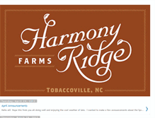 Tablet Screenshot of harmonyridgefarms.blogspot.com