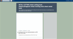 Desktop Screenshot of metalcuttingtools.blogspot.com