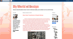 Desktop Screenshot of myworldofdesigntd.blogspot.com