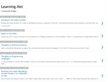Tablet Screenshot of learning-dot-net.blogspot.com