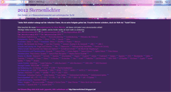 Desktop Screenshot of 2012sternenlichter.blogspot.com