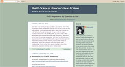 Desktop Screenshot of healthsciencelibrariansblog.blogspot.com