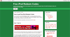 Desktop Screenshot of freeipodredeemcodes.blogspot.com