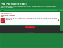 Tablet Screenshot of freeipodredeemcodes.blogspot.com