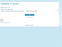 Tablet Screenshot of cellebrityinsports.blogspot.com