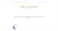 Desktop Screenshot of hollyinnovember.blogspot.com