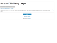 Tablet Screenshot of marylandchildinjurylawyer.blogspot.com