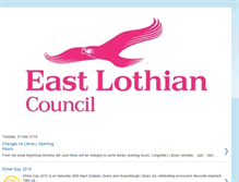 Tablet Screenshot of eastlothianlibraries.blogspot.com