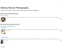 Tablet Screenshot of melissahansonphotography.blogspot.com