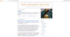 Desktop Screenshot of 1000thoughtsorless.blogspot.com