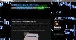 Desktop Screenshot of numeritosyletritas.blogspot.com