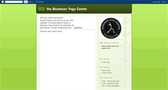 Desktop Screenshot of bozemanyoga.blogspot.com