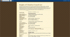 Desktop Screenshot of kofc920.blogspot.com